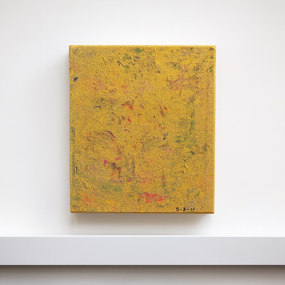 Original Textured Gold Abstract Painting – Signed SSH ’24 – 10x12 Canvas